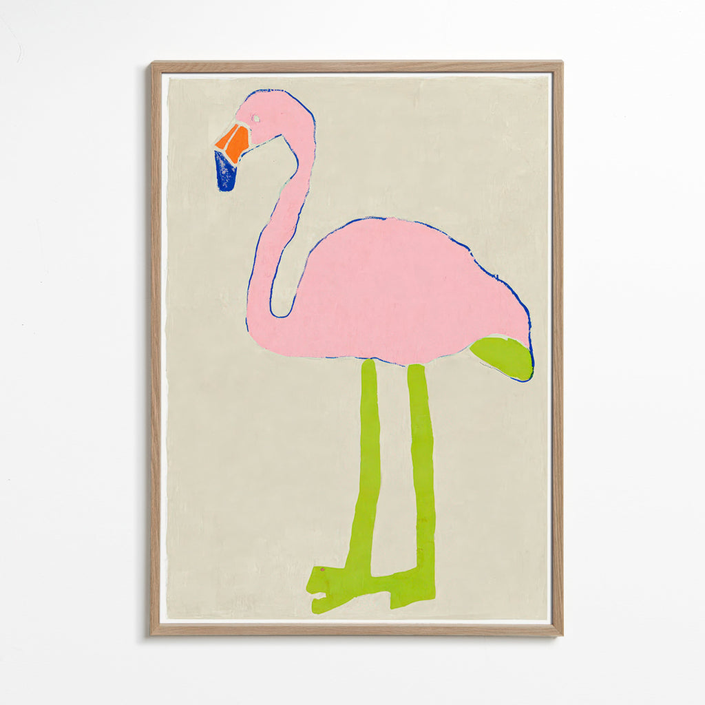Quadro flamingo rosa minimalista