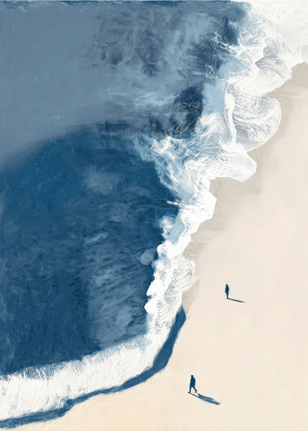 Arte para paisagem: ondas de inverno aéreas