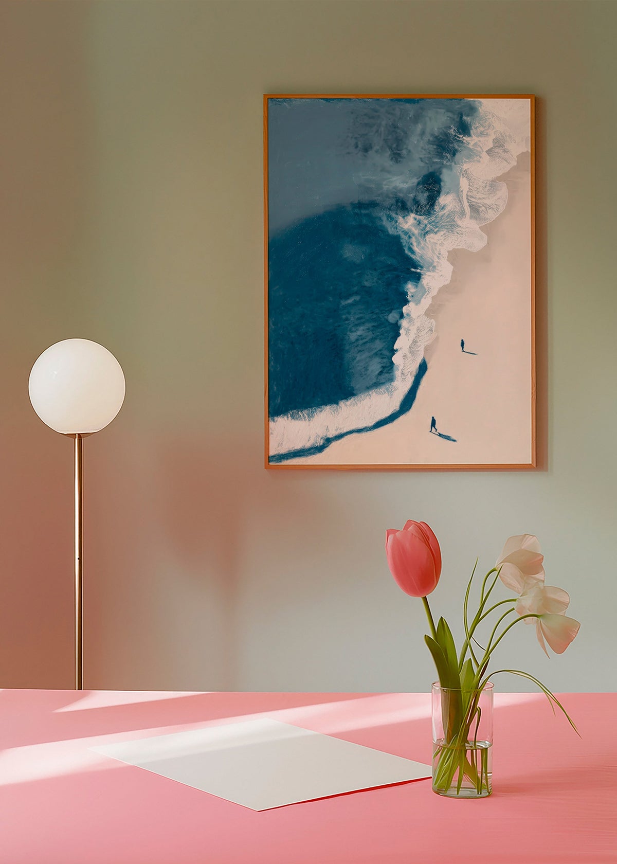 Arte para paisagem: ondas de inverno aéreas