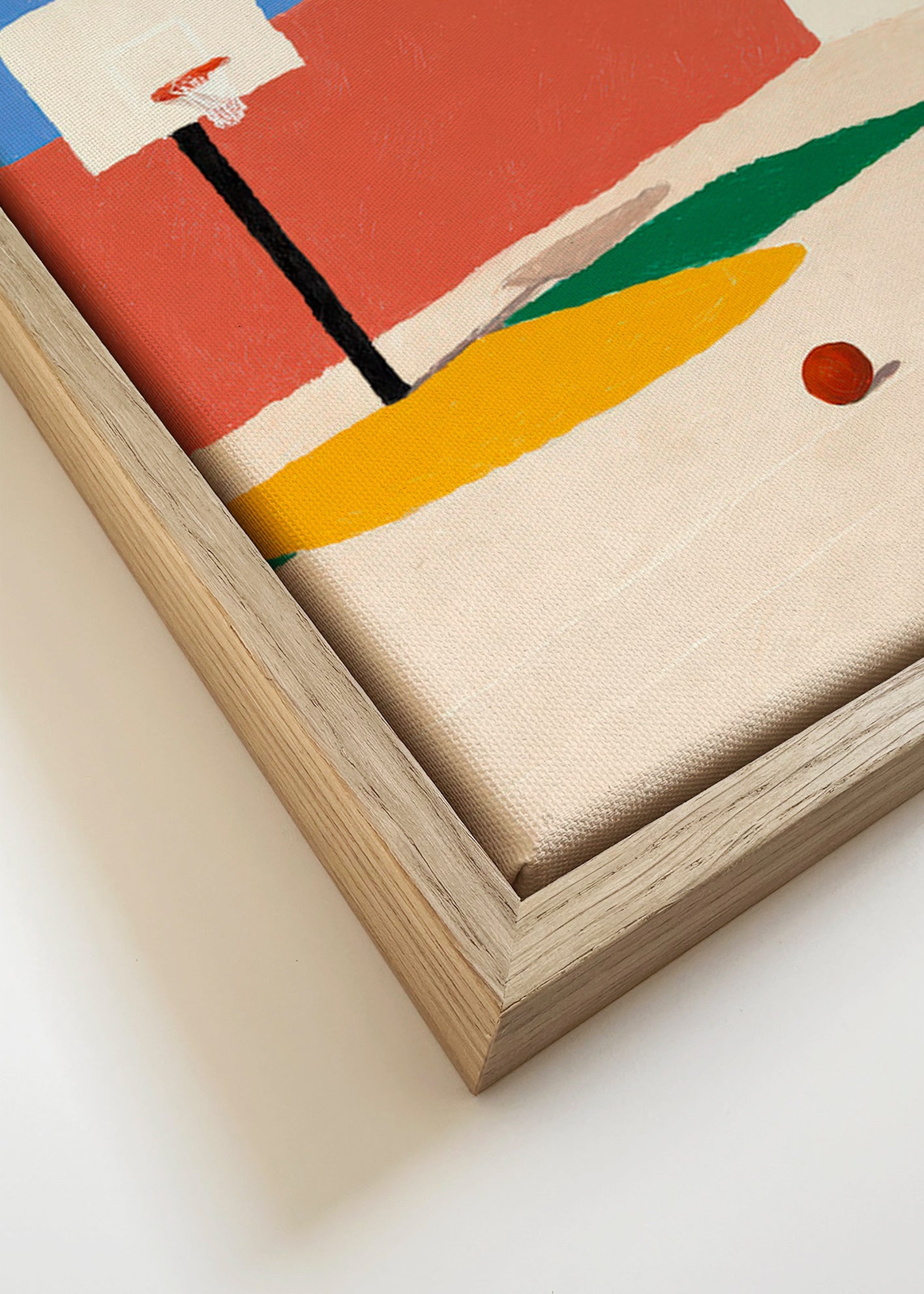 Arte desportiva: campo minimalista com bola