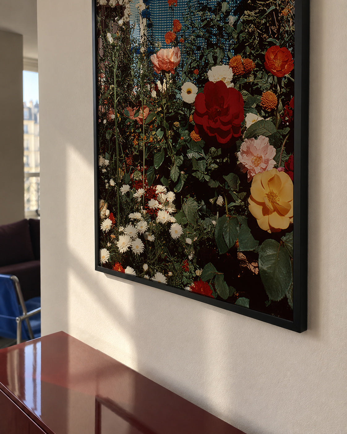 Rose Garden - Framed poster in an interior
