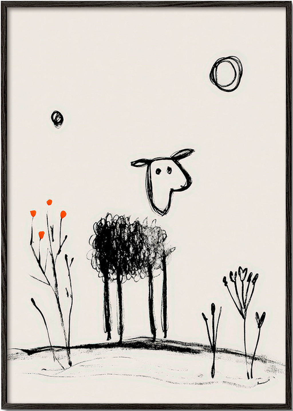 Ovelha minimalista desenho linear
