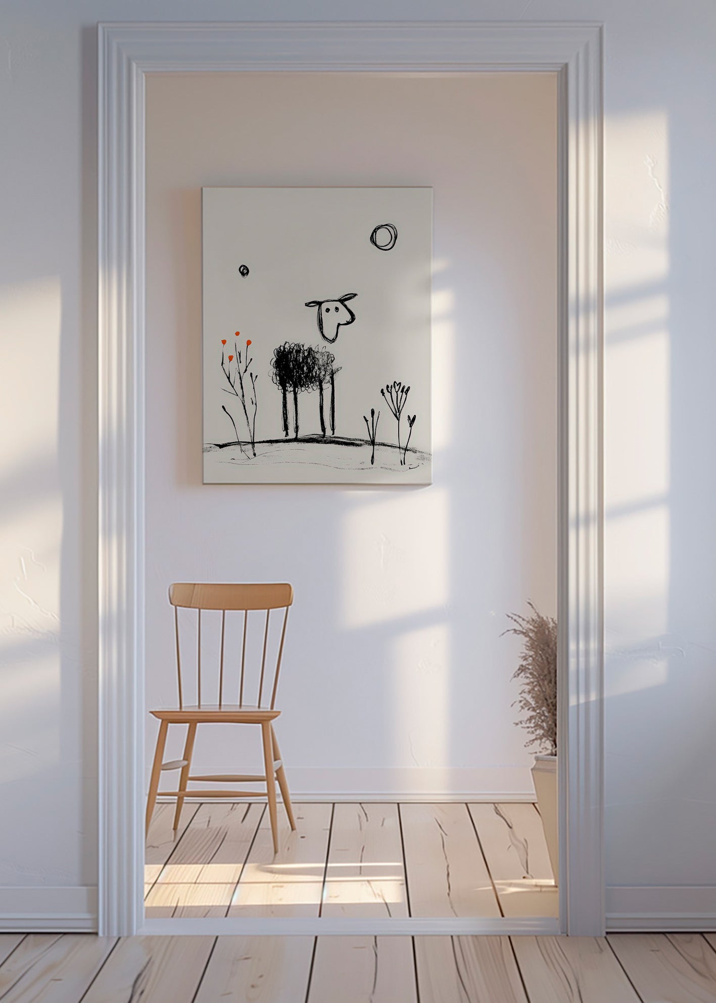 Ovelha minimalista desenho linear