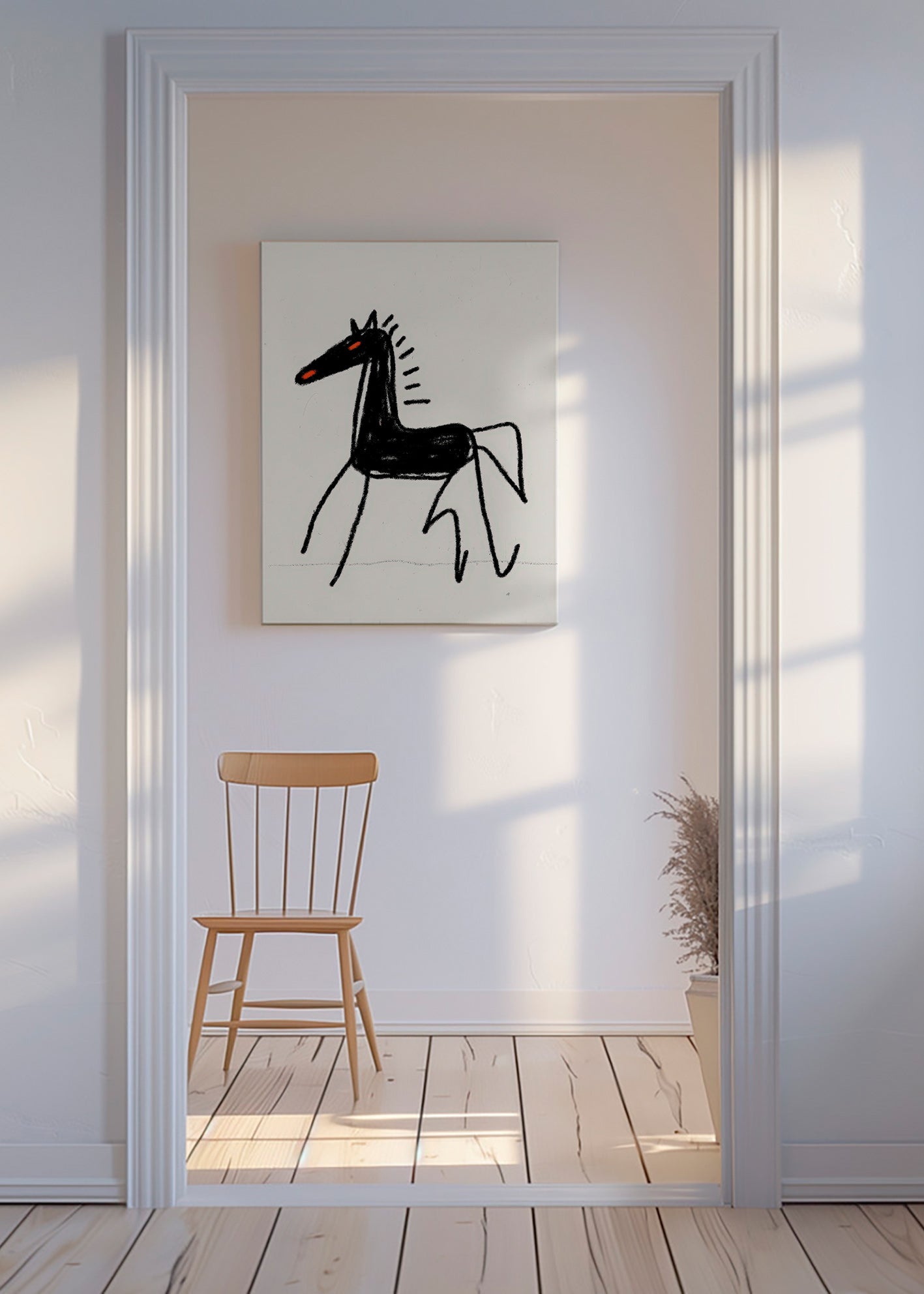 Esboço cavalo preto