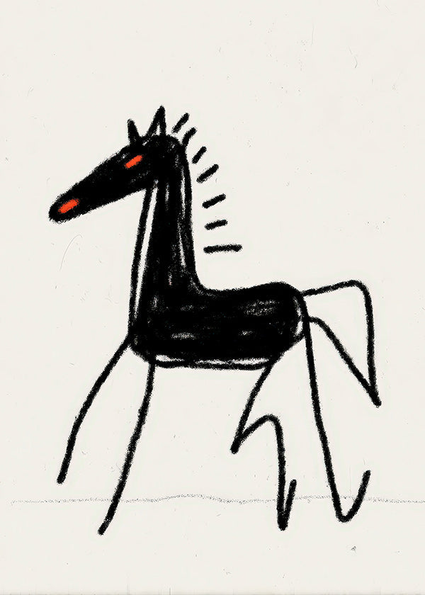 Esboço cavalo preto