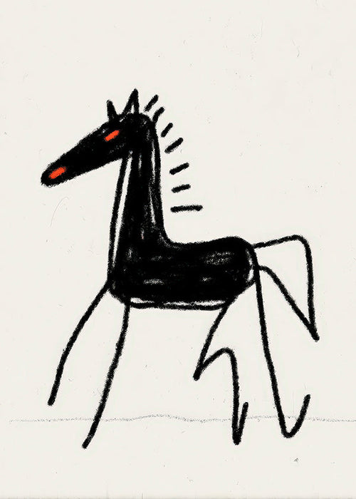 Esboço cavalo preto