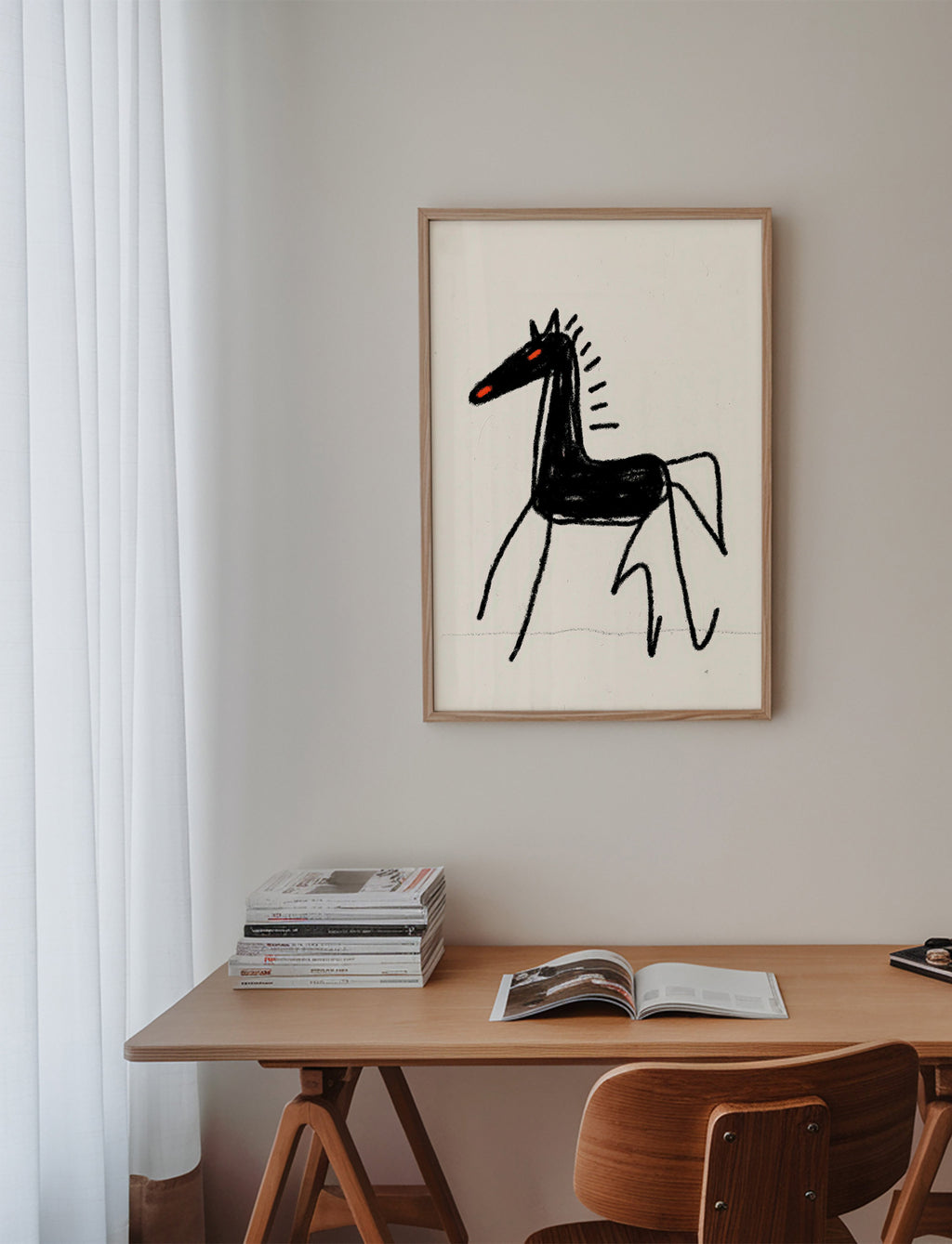 Esboço cavalo preto