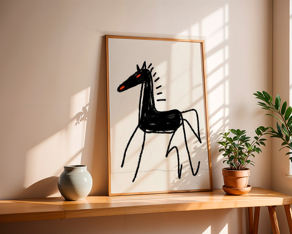 Esboço cavalo preto