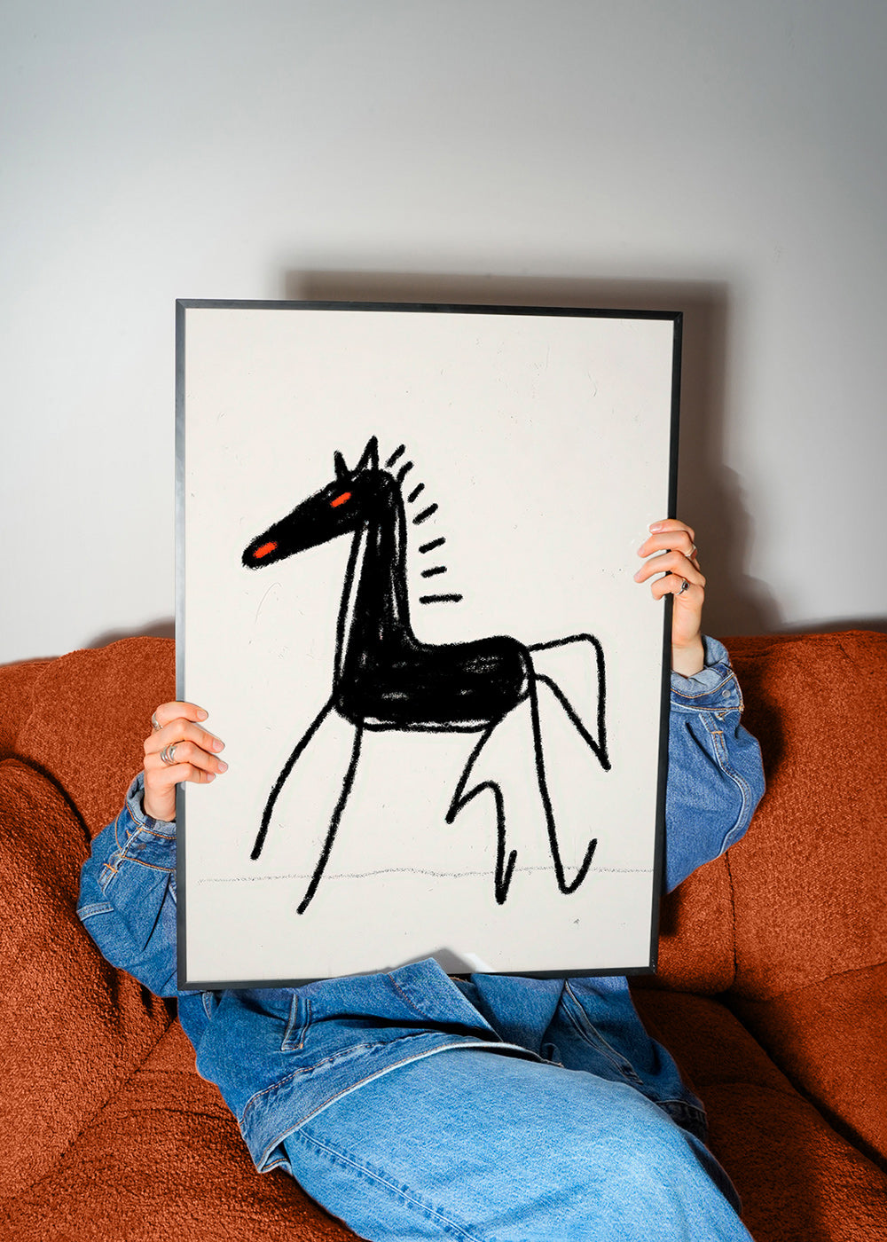 Esboço cavalo preto