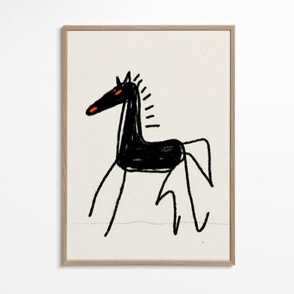 Esboço cavalo preto