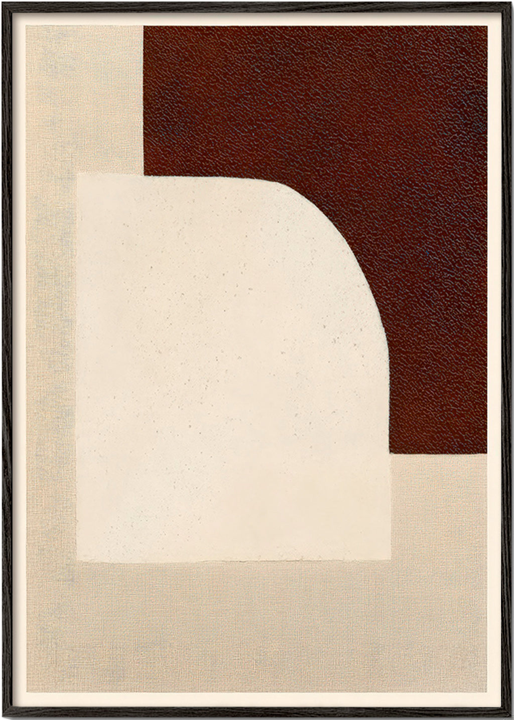 Quadro abstrato arco texturizado