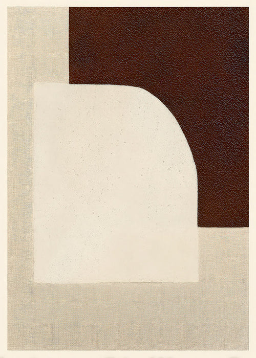 Quadro abstrato arco texturizado