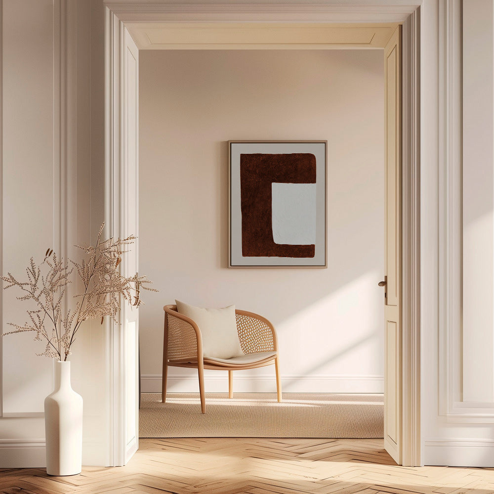 Quadro abstrato: Forma chocolate minimal
