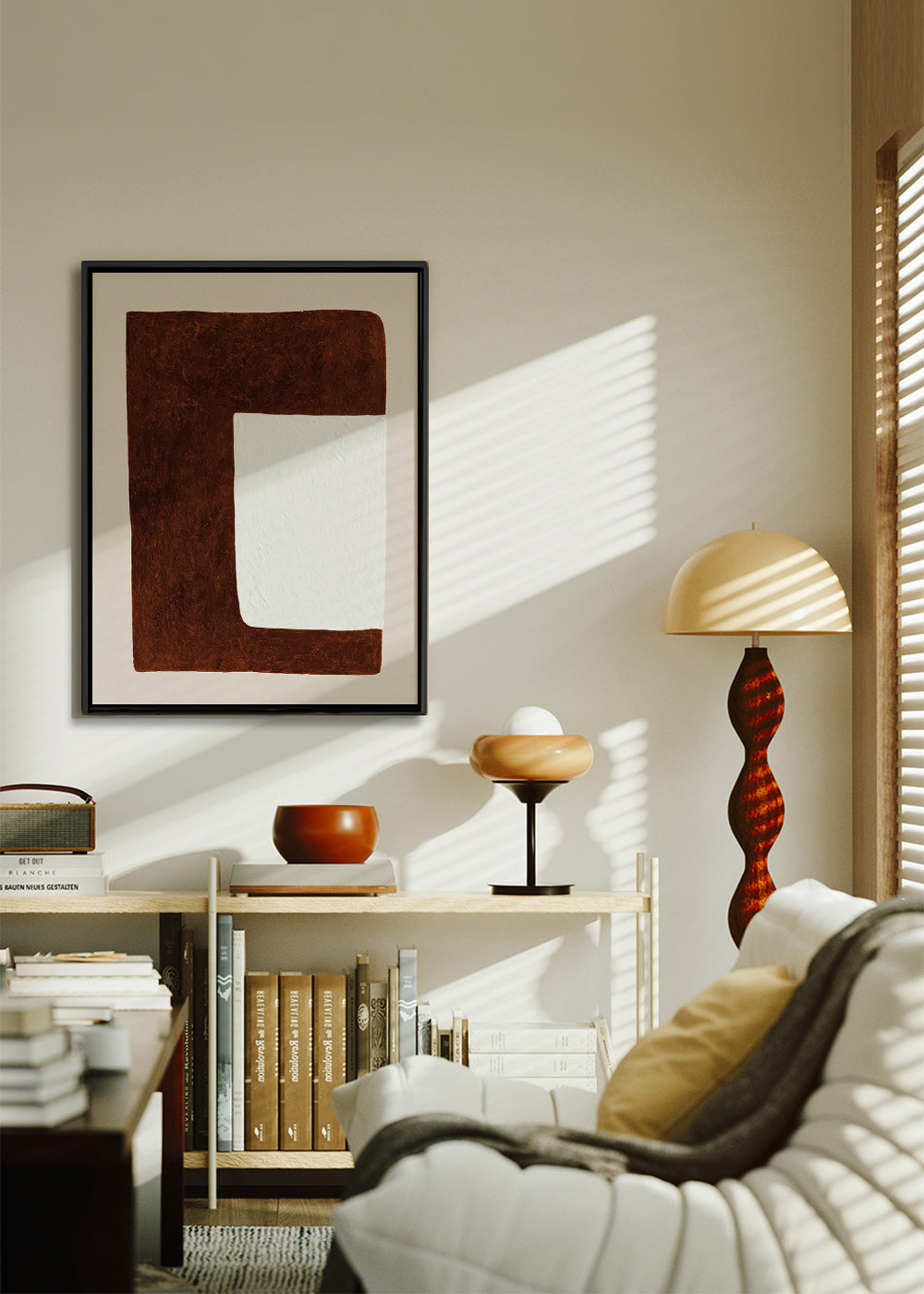 Quadro abstrato: Forma chocolate minimal