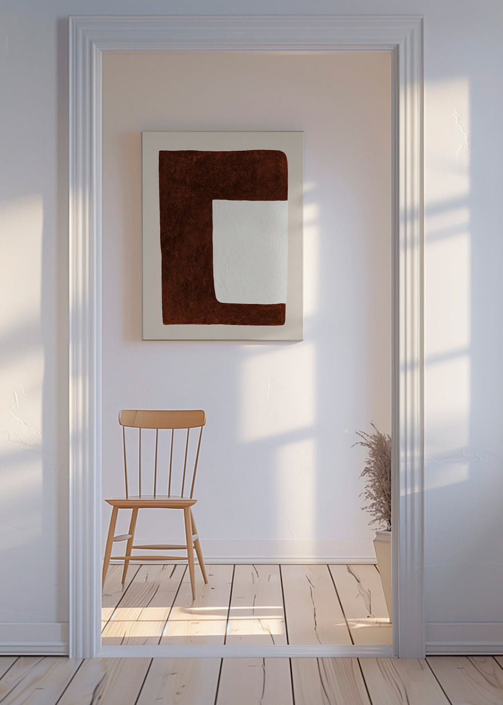 Quadro abstrato: Forma chocolate minimal