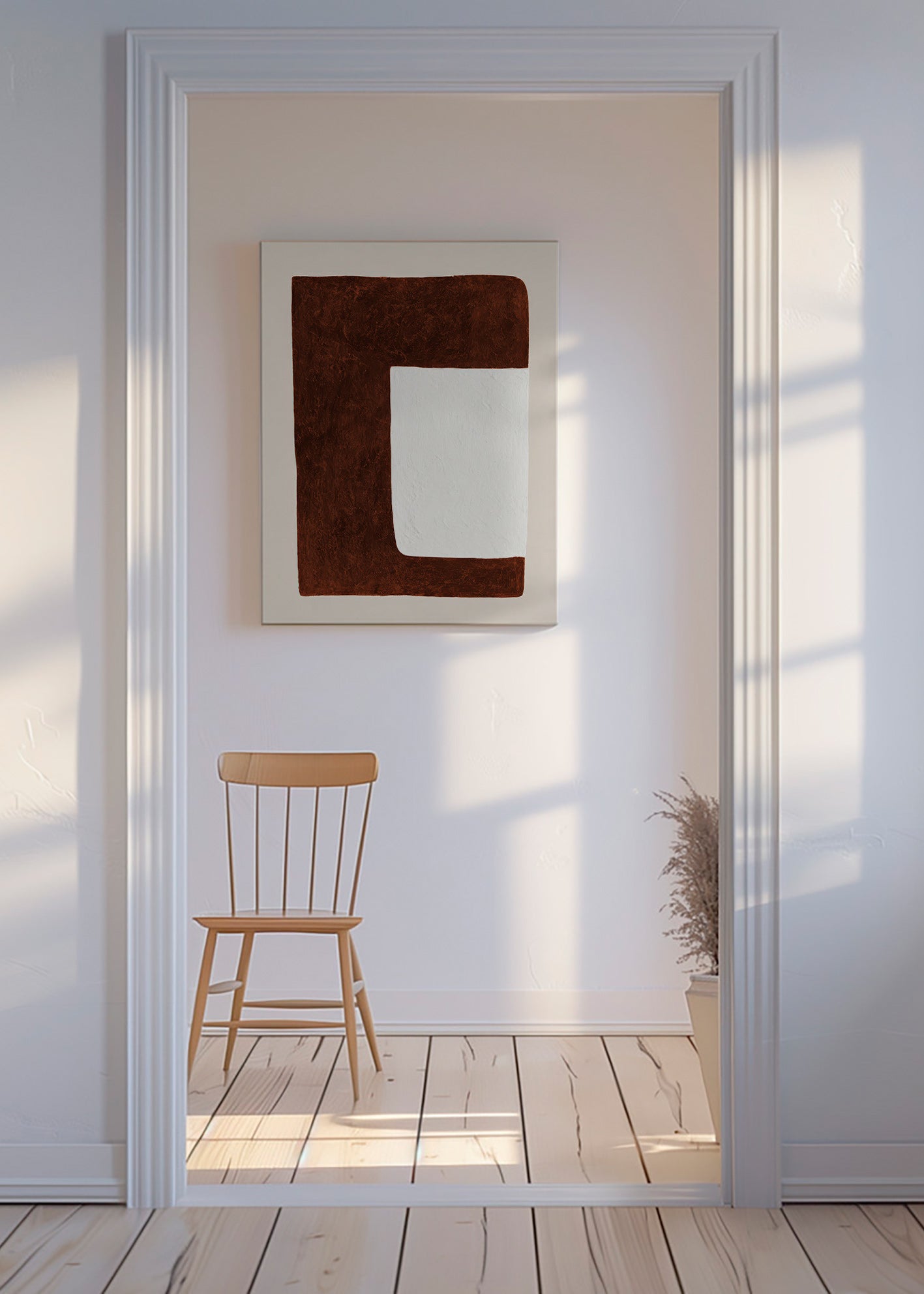 Quadro abstrato: Forma chocolate minimal