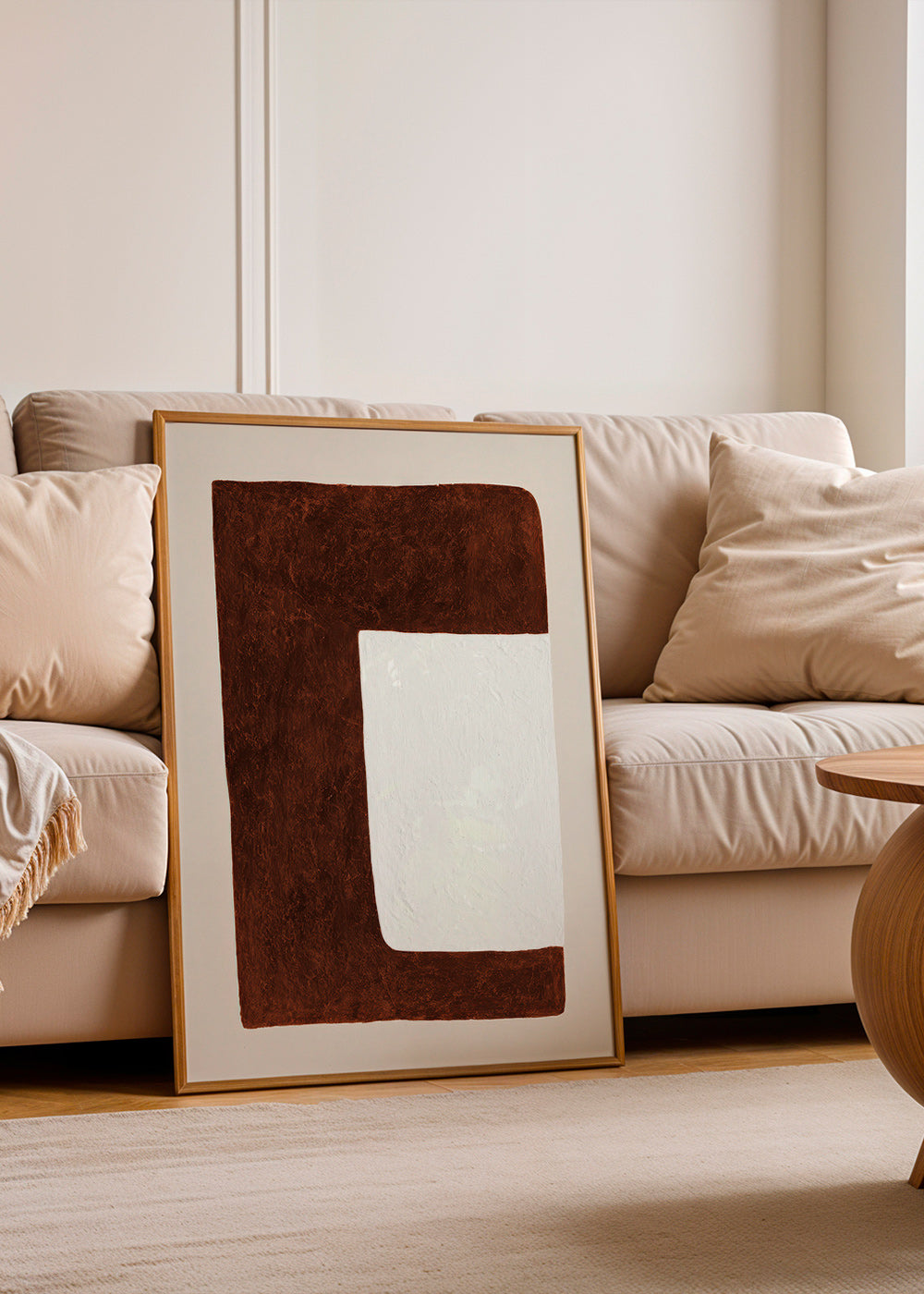 Quadro abstrato: Forma chocolate minimal