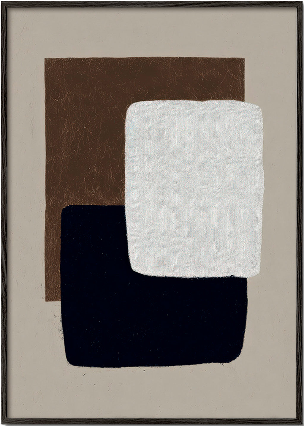 Quadro abstrato retângulos sobrepostos