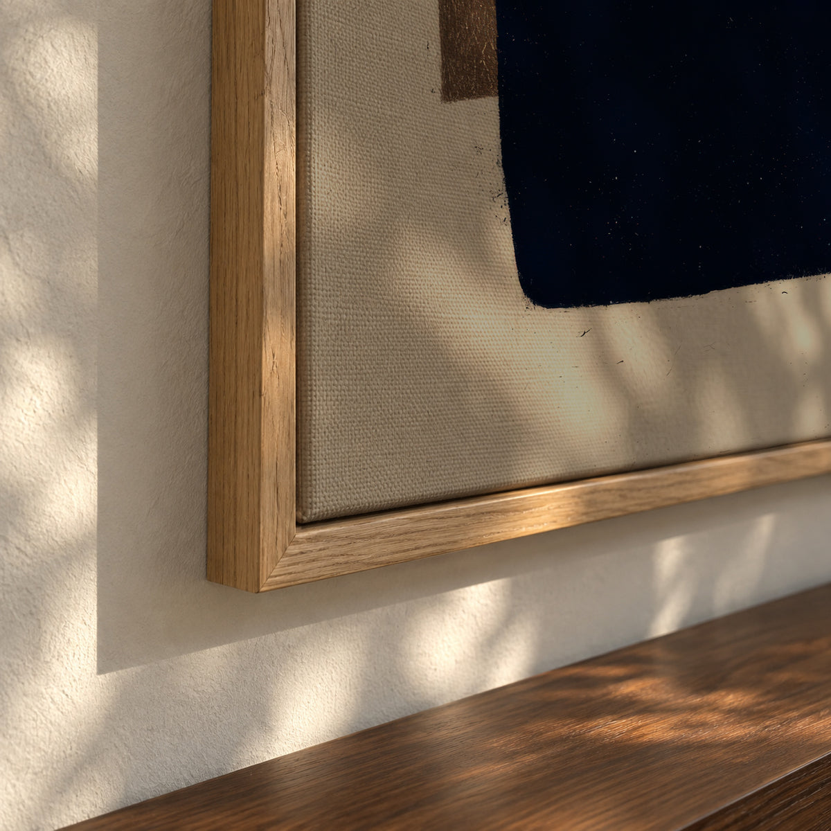 Black & Ivory - Framed canvas detail
