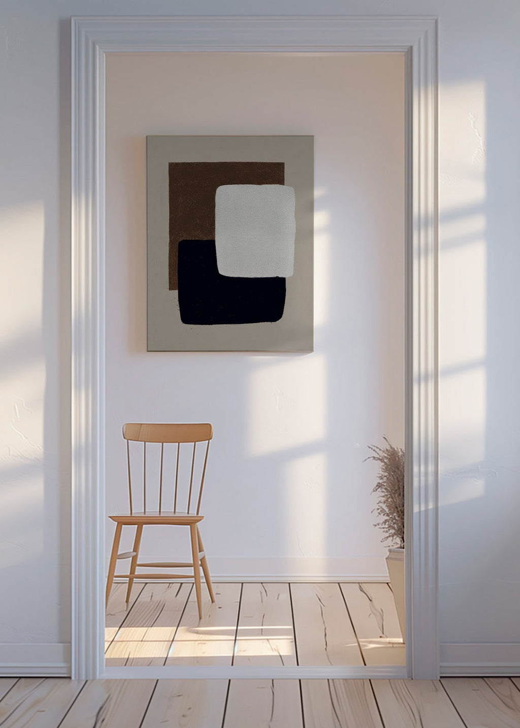 Quadro abstrato retângulos sobrepostos