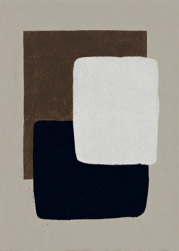 Quadro abstrato retângulos sobrepostos