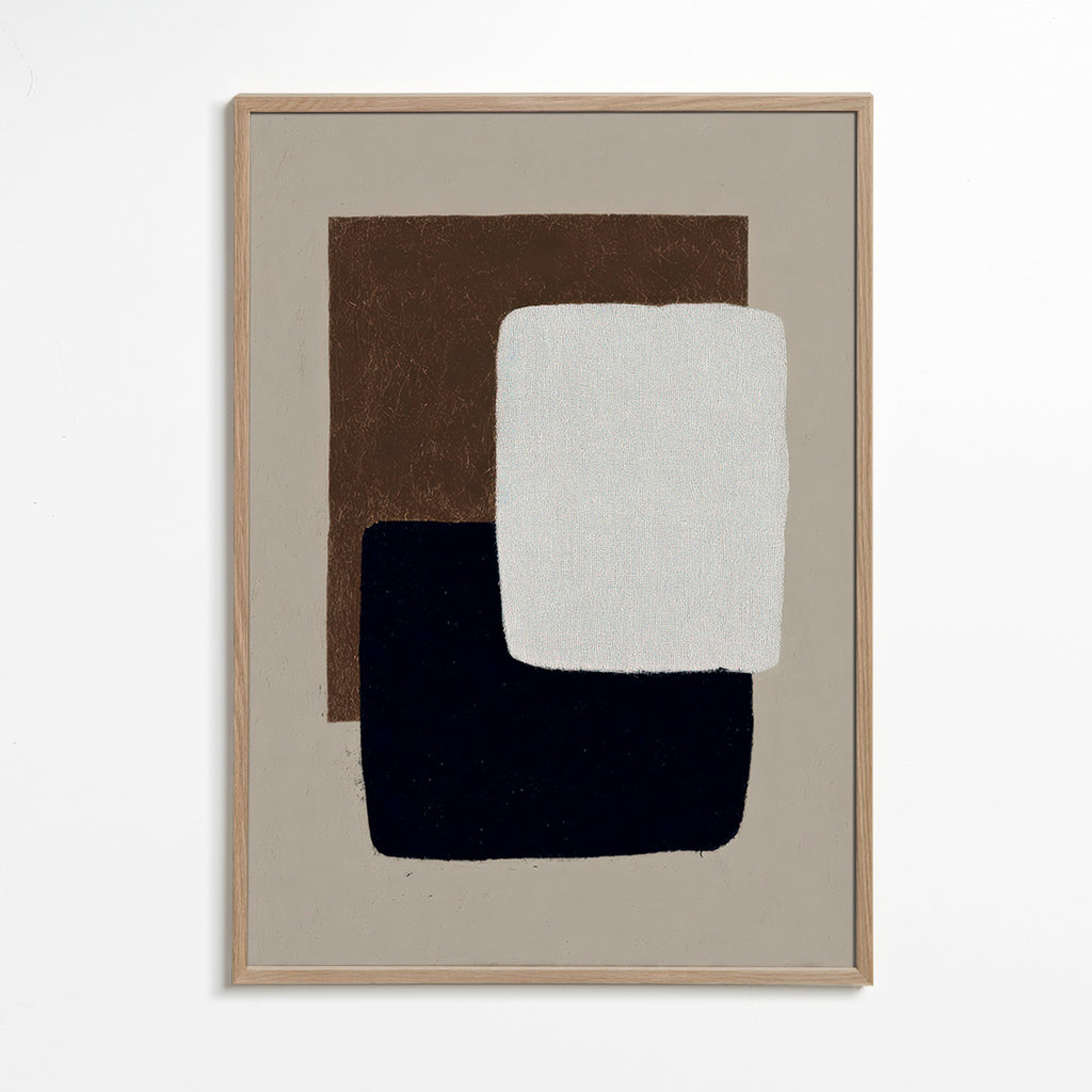Quadro abstrato retângulos sobrepostos