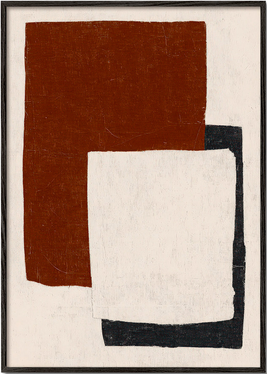 Quadro abstrato com blocos Rust