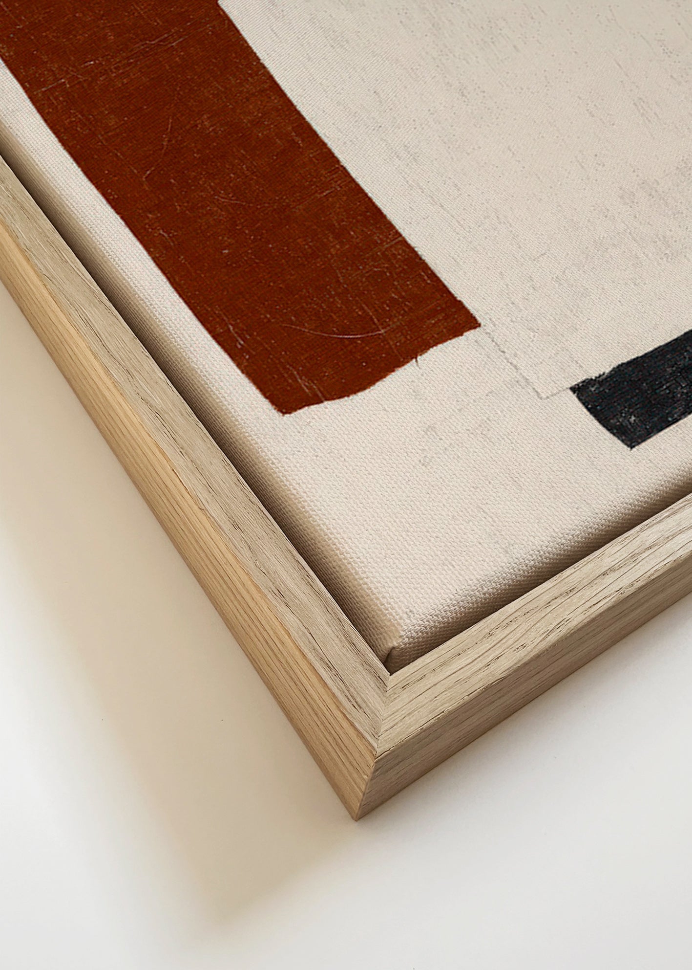 Quadro abstrato com blocos Rust