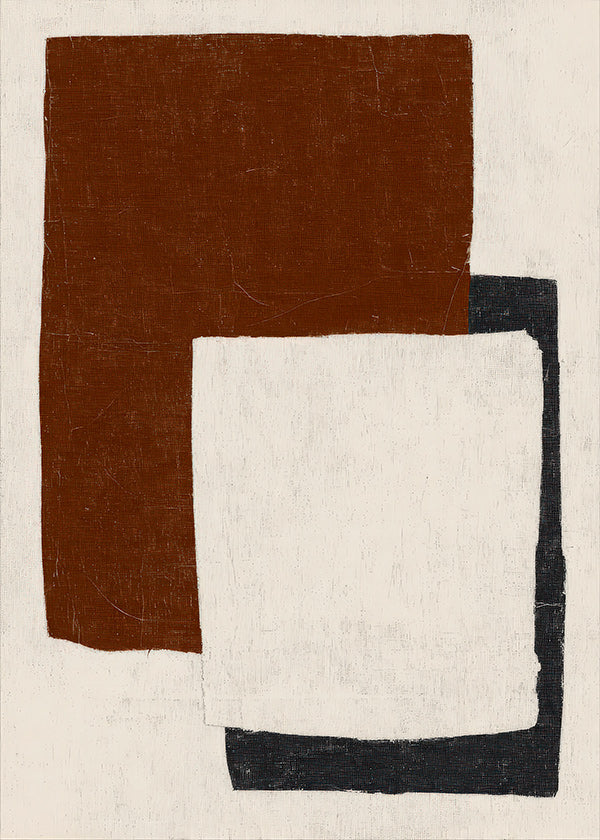 Quadro abstrato com blocos Rust