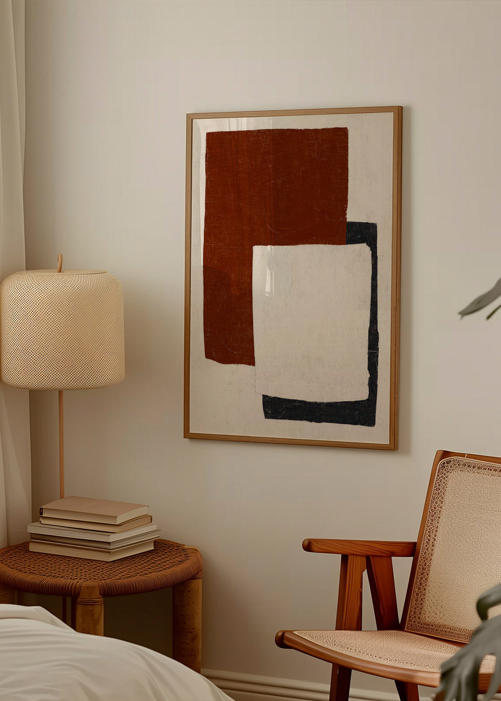 Quadro abstrato com blocos Rust