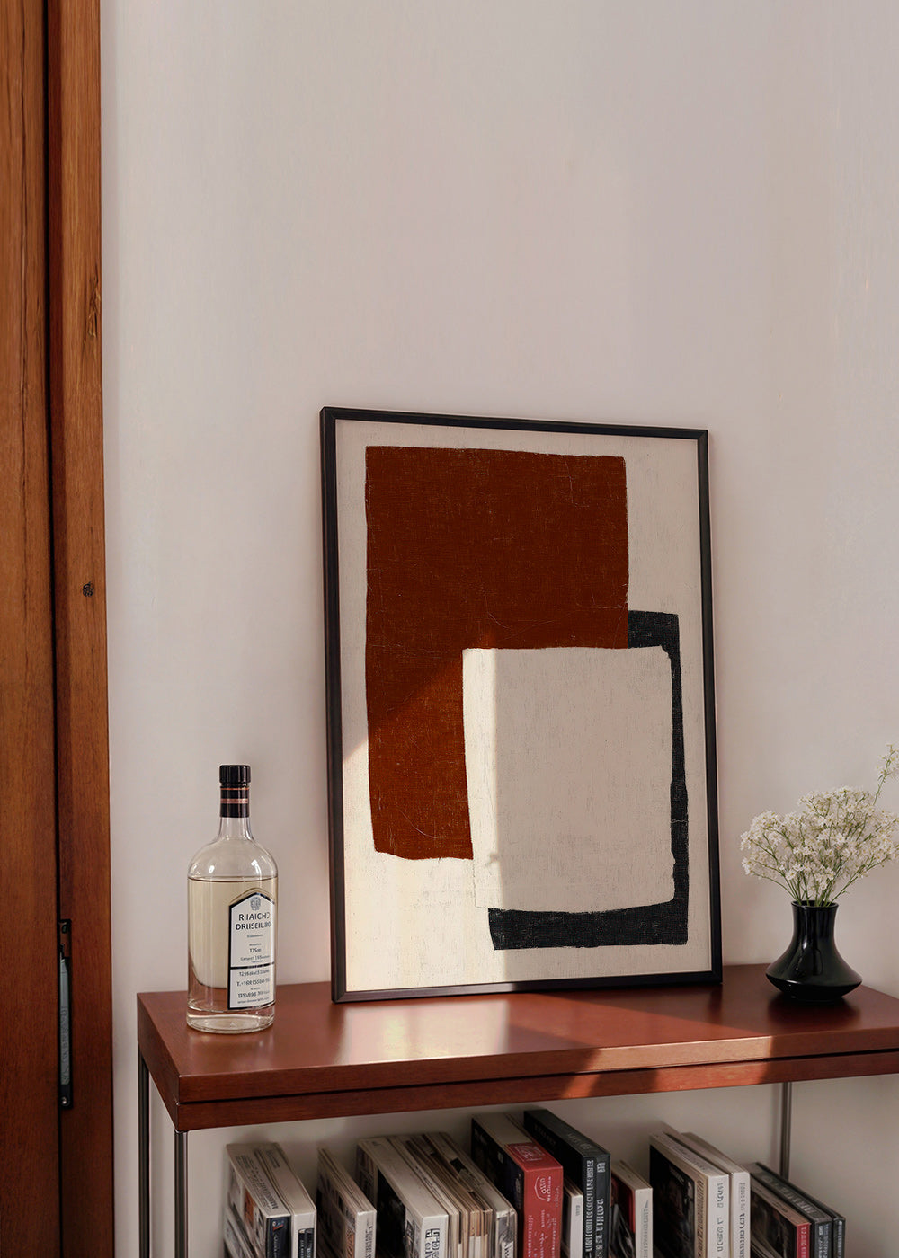 Quadro abstrato com blocos Rust
