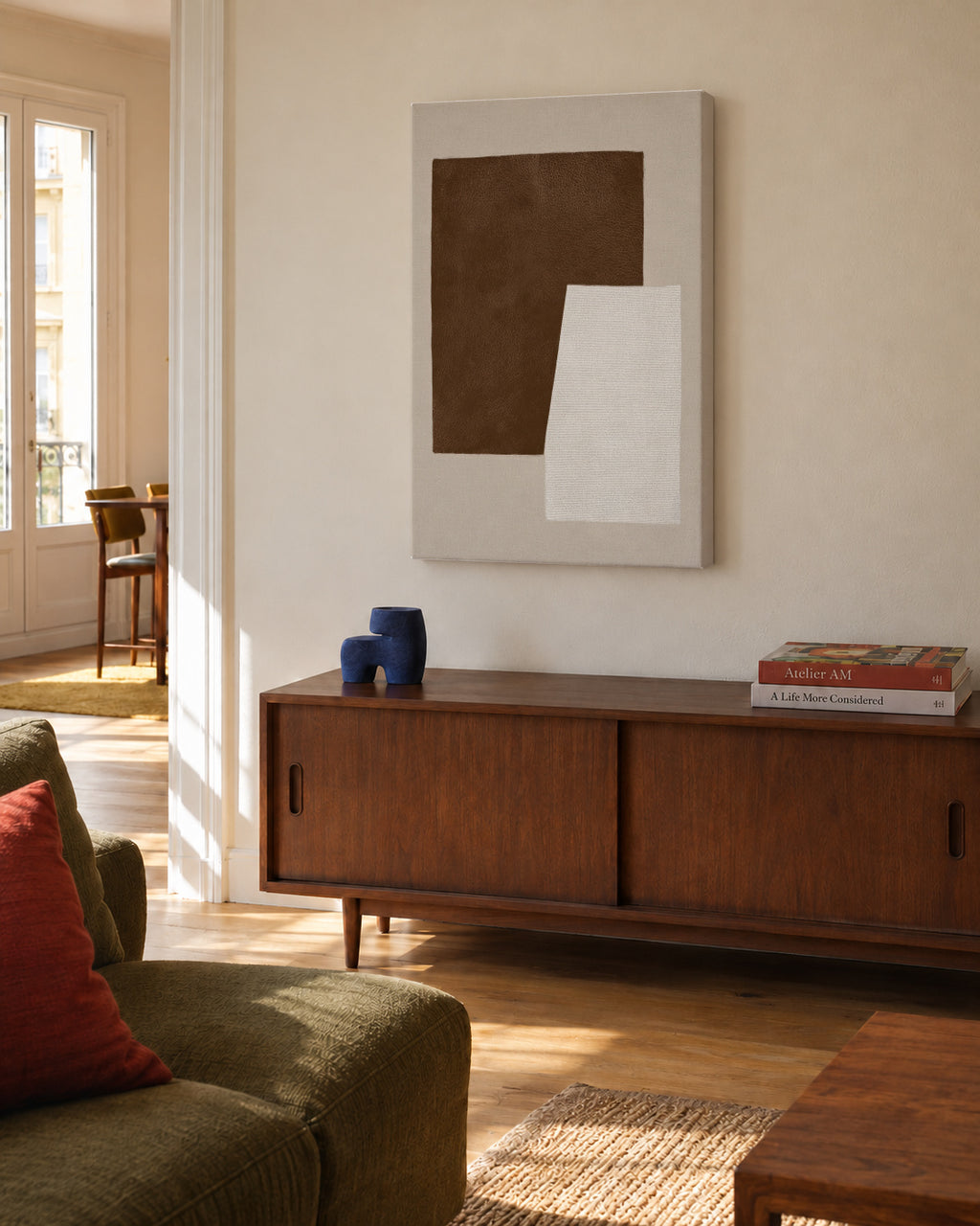 Sand Texture - Unframed canvas in an interior