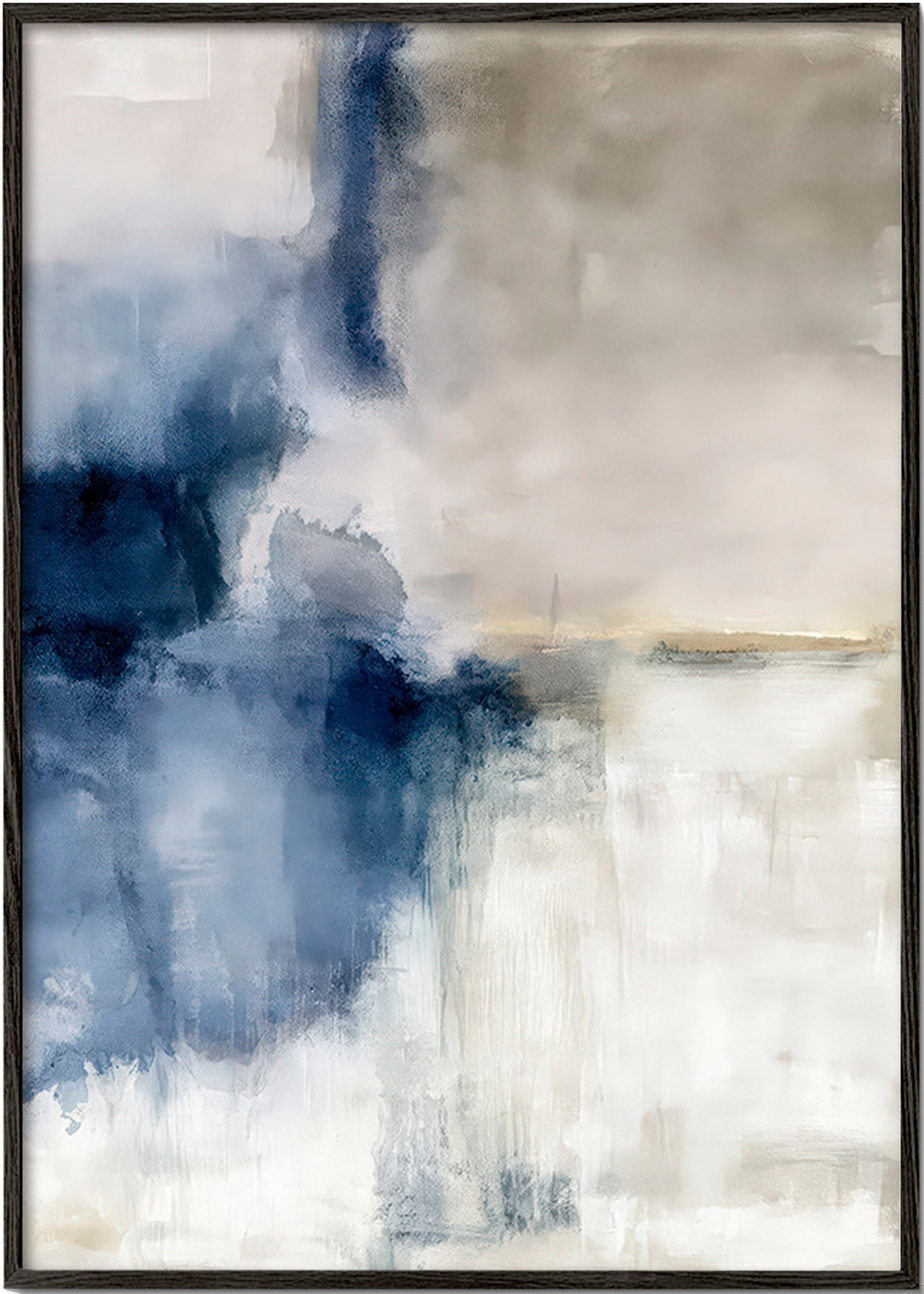 Quadro abstrato Névoa azul