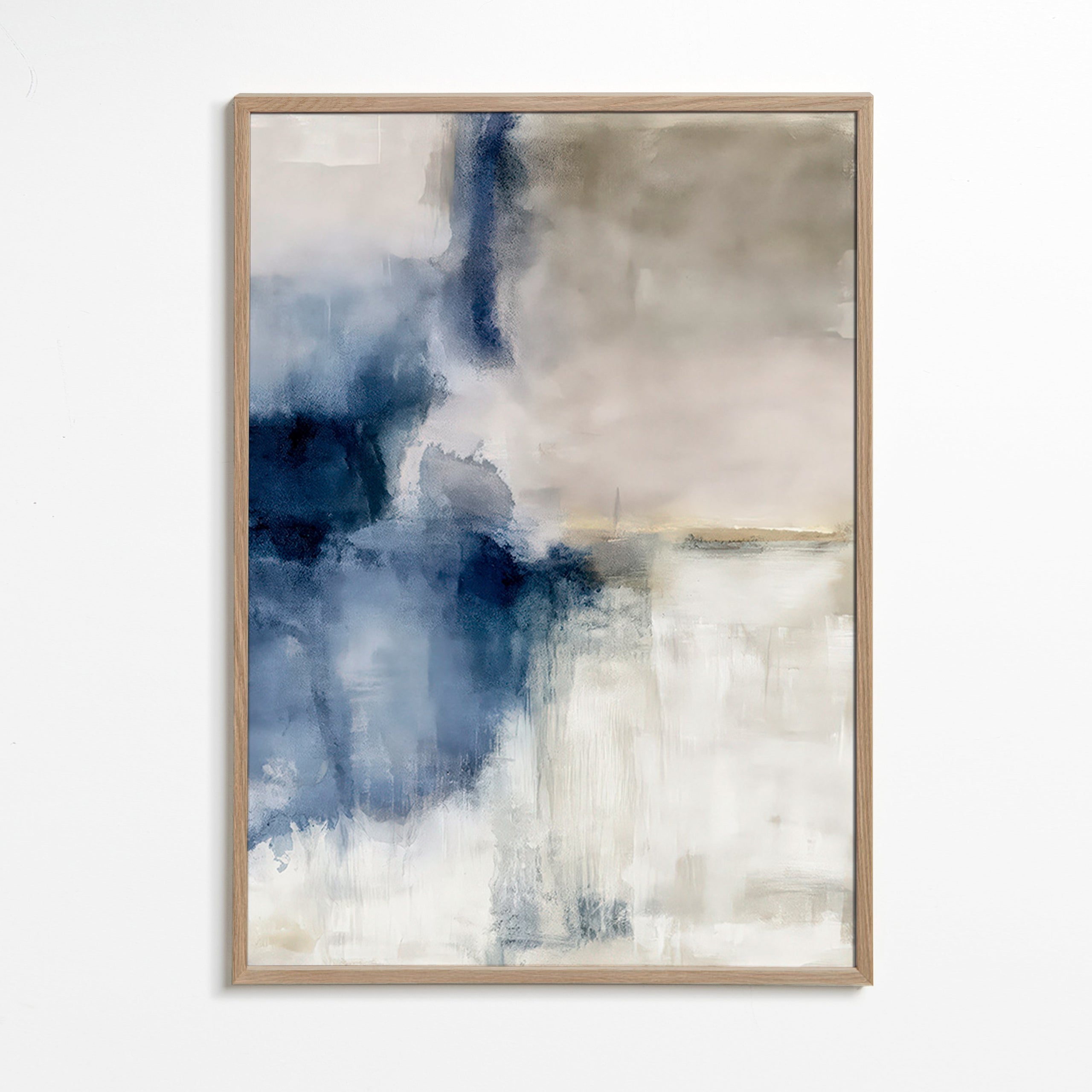 Quadro abstrato Névoa azul