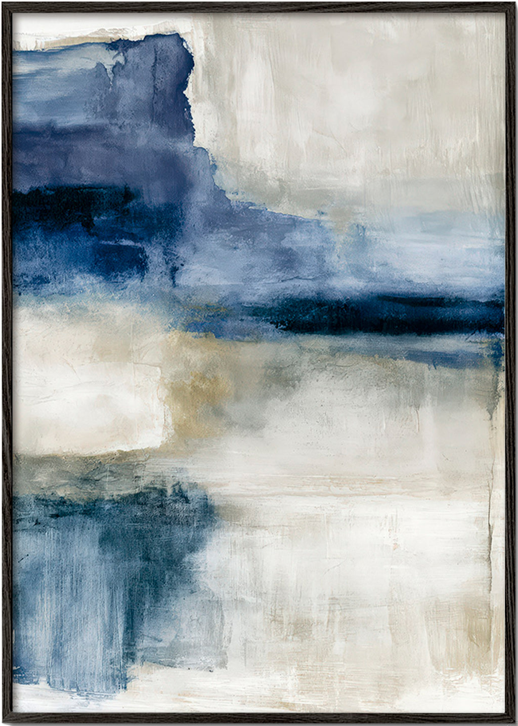 Arte abstrata: lago enevoado