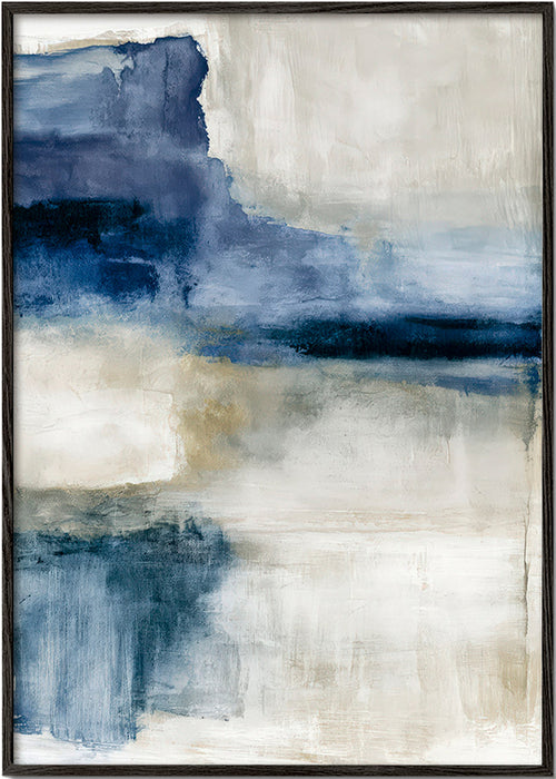 Arte abstrata: lago enevoado