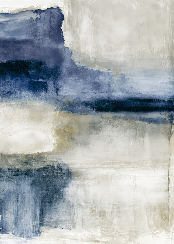 Arte abstrata: lago enevoado