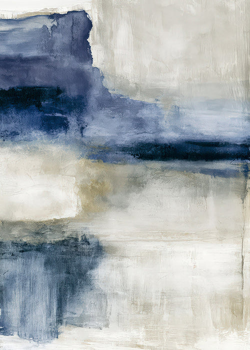 Arte abstrata: lago enevoado