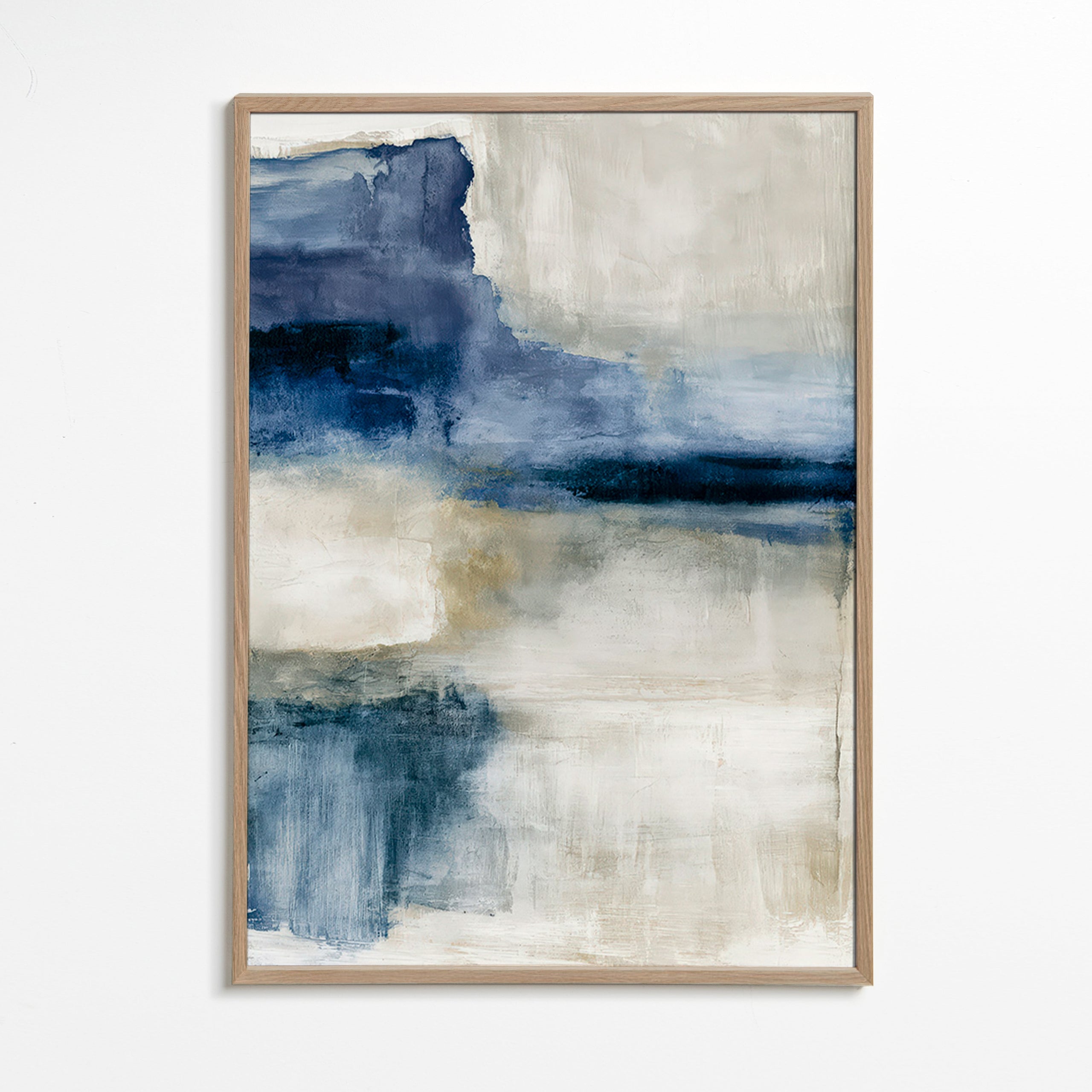 Arte abstrata: lago enevoado