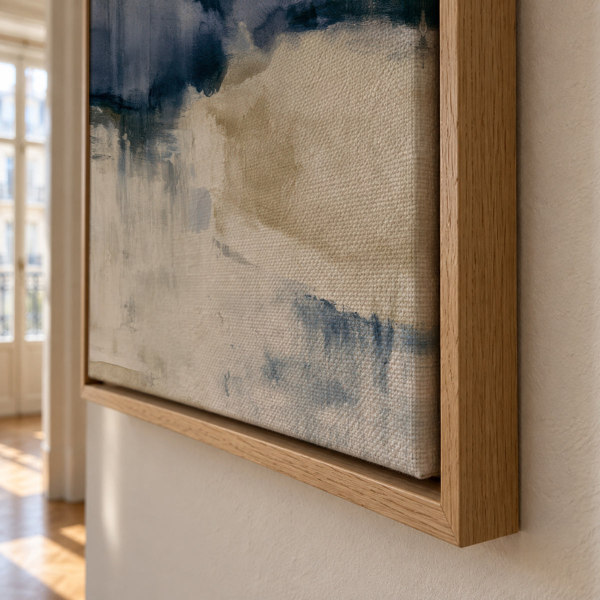 Winter Fog - Framed canvas detail