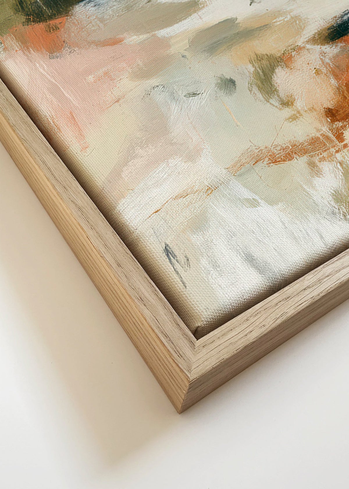Quadro de paisagem abstrata tons terrosos