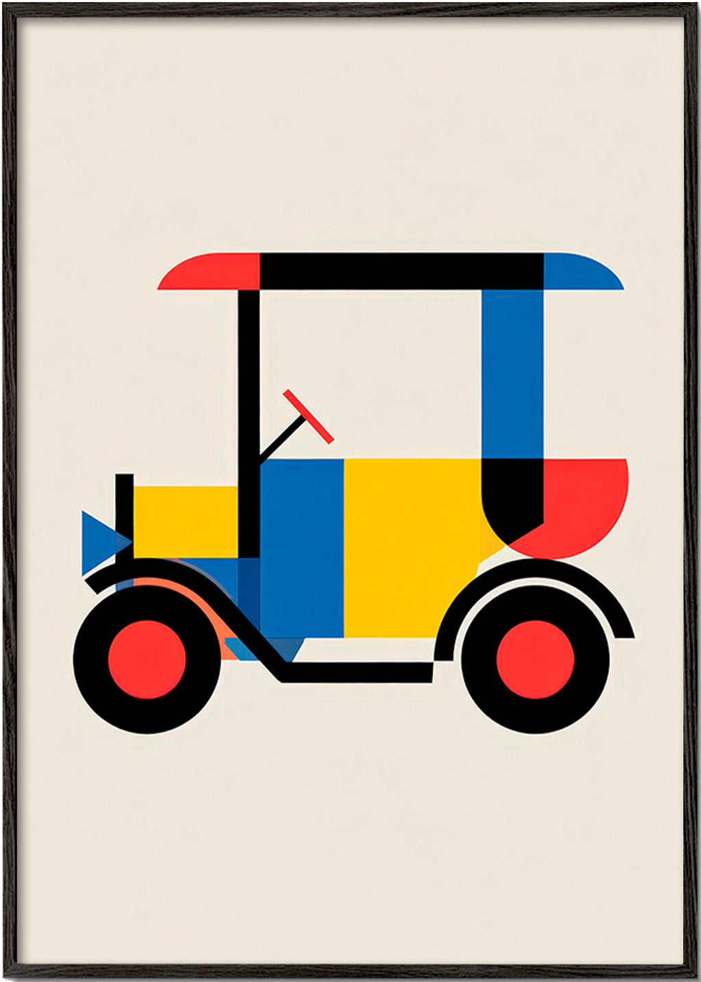 Poster geométrico veículo Bauhaus
