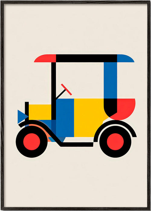 Poster geométrico veículo Bauhaus