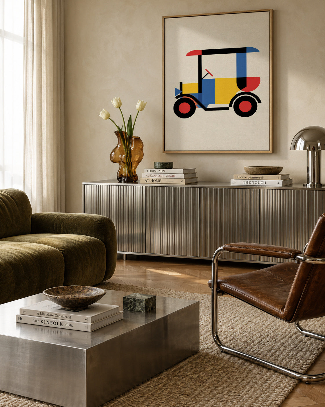 Bauhaus Ride - Framed canvas in an interior