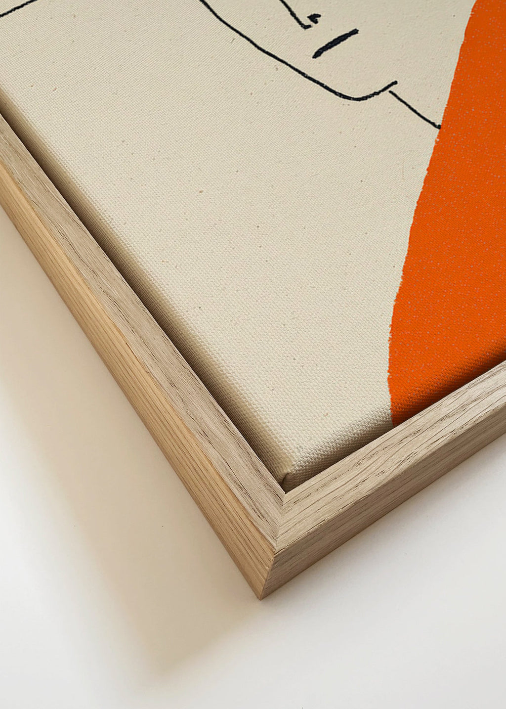 Ilustração minimal com capa laranja