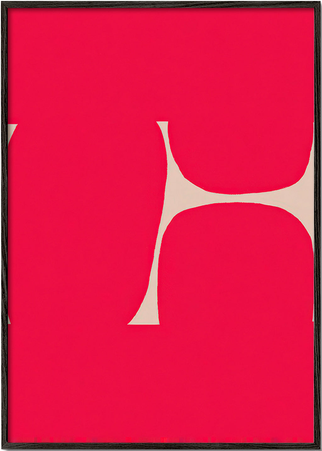 Arte abstrata Curva carmesim