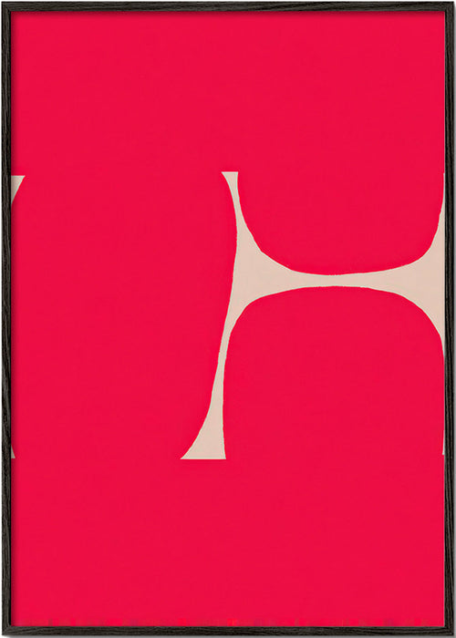 Arte abstrata Curva carmesim