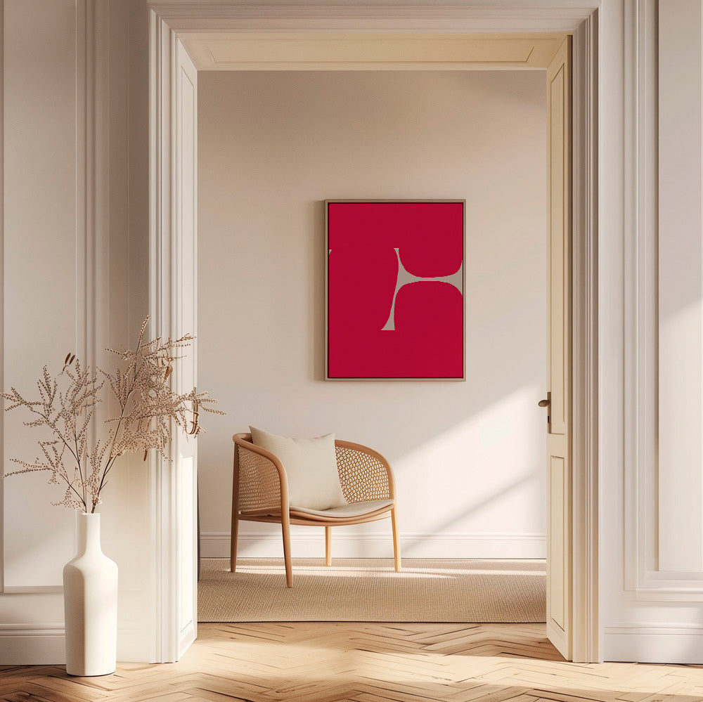 Arte abstrata Curva carmesim