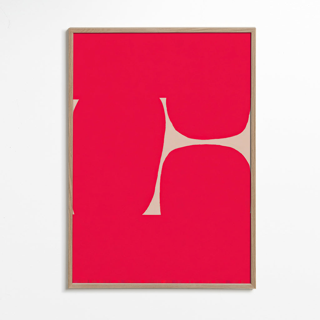 Arte abstrata Curva carmesim