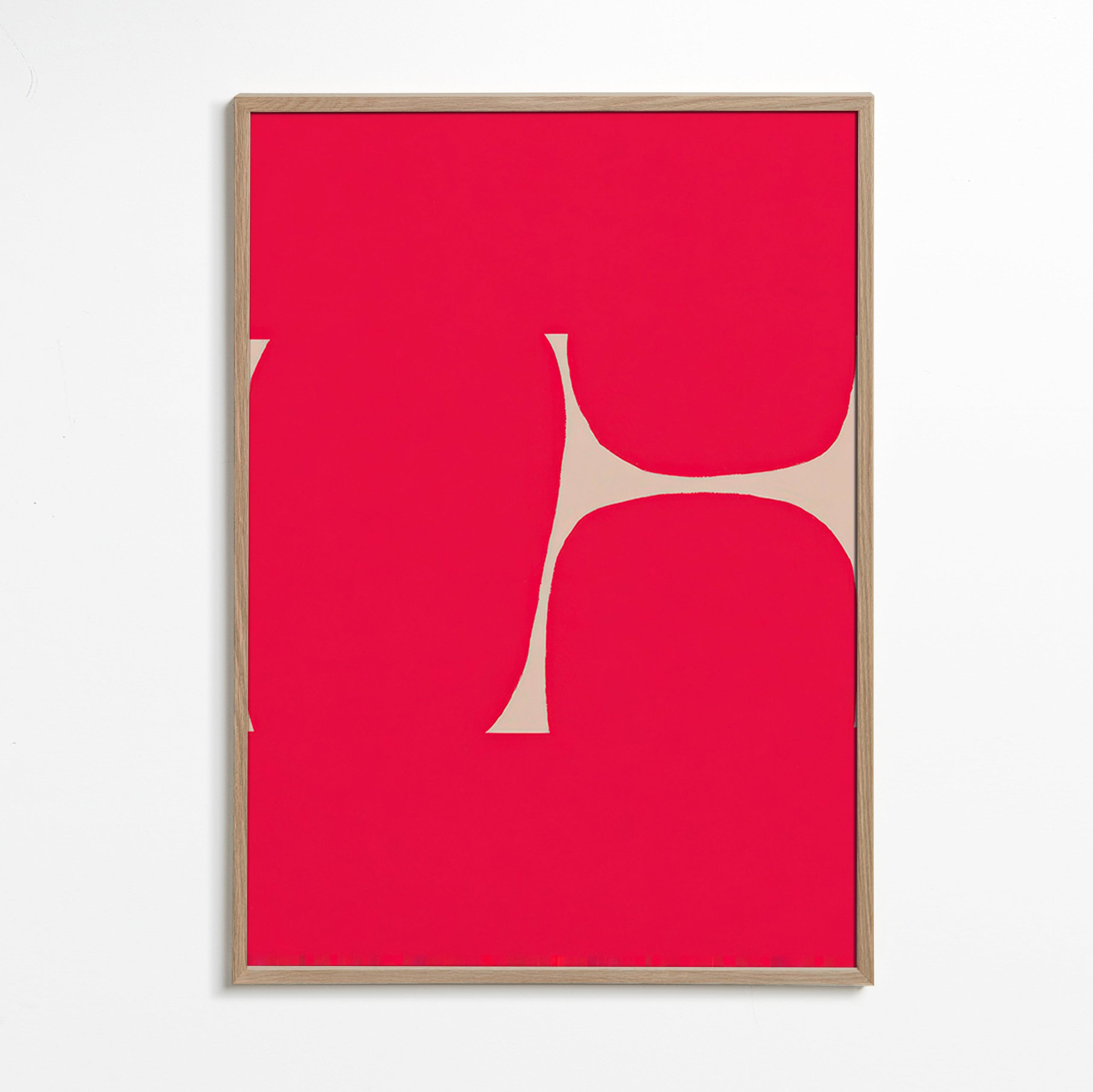 Arte abstrata Curva carmesim